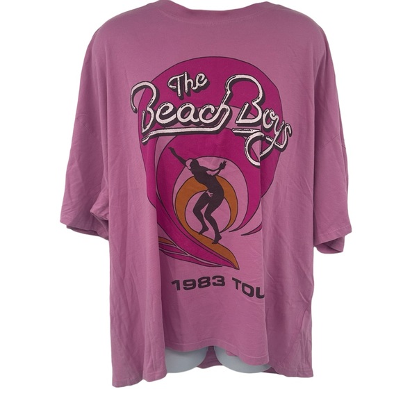 Free People x Daydreamer The Beach Boys 1983 Tour Tee Pink One Size New with Tag - Picture 7 of 16